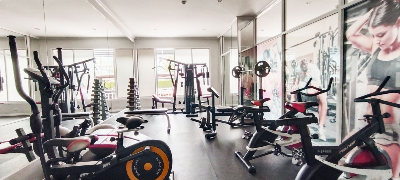 ห้องฟิตเนสสำหรับลูกค้าที่มาใช้บริการ
